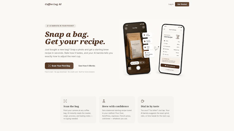 Coffee Log AI Beta Launch screenshot 1