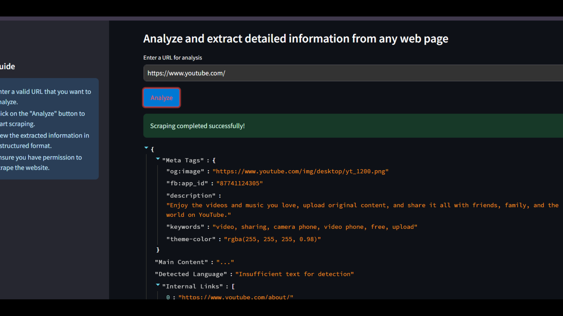 Mídia 3 de Genie de raspagem: análise de dados de SEO e web