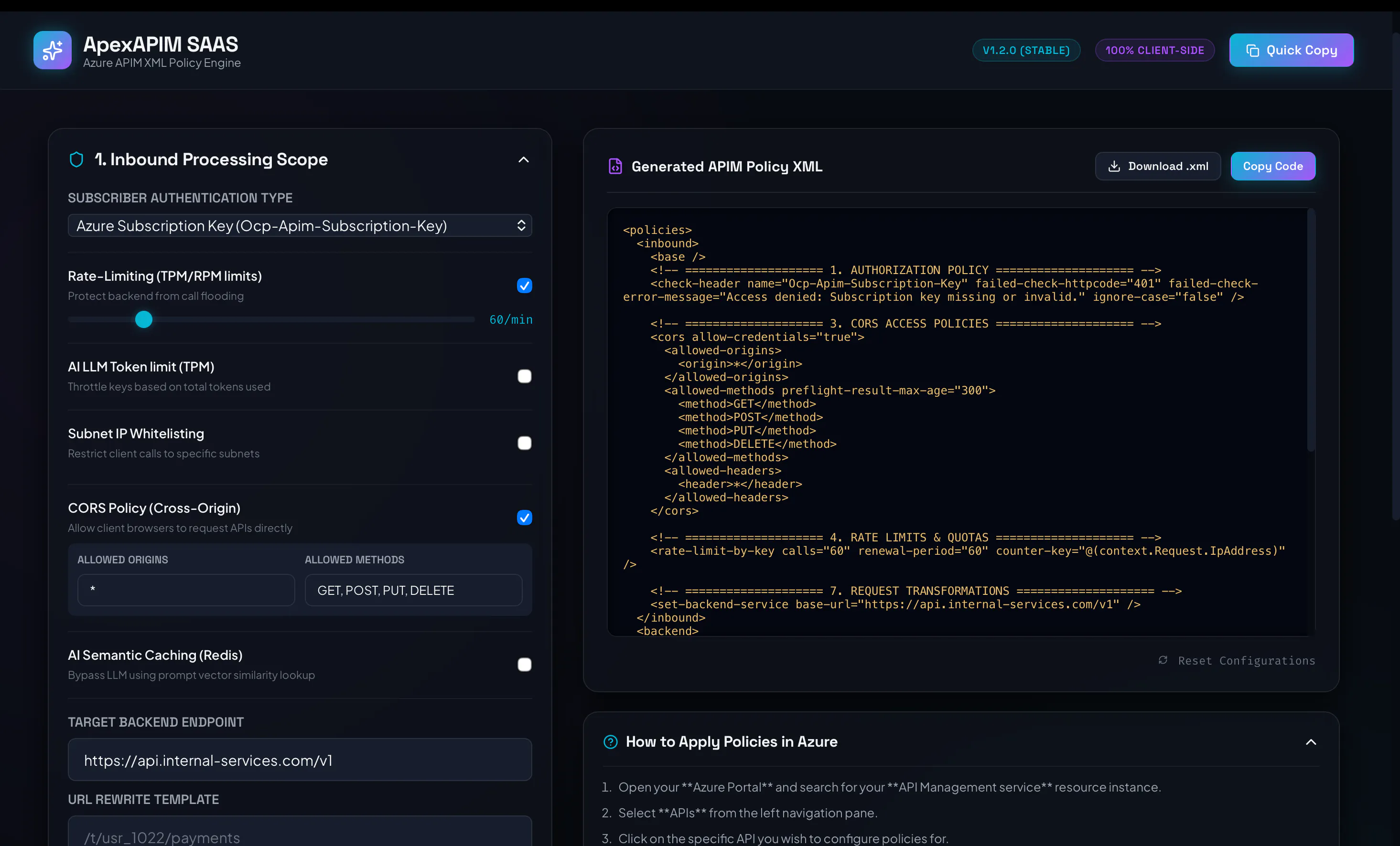 ApexAPIM Policy Builder