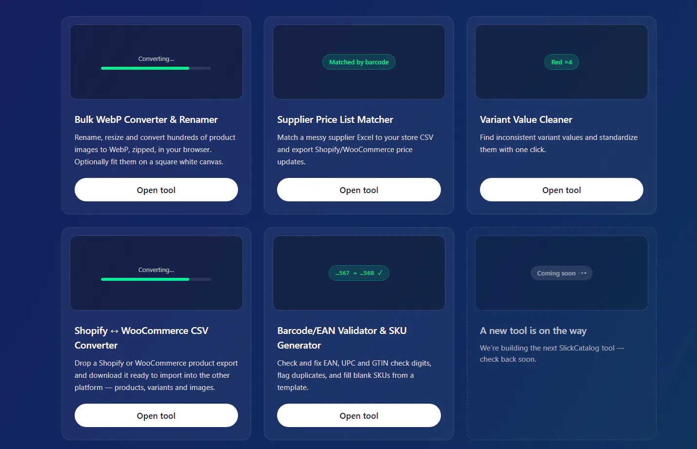 SlickCatalog — Free browser