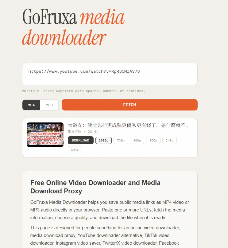 Universal video downloader gallery image