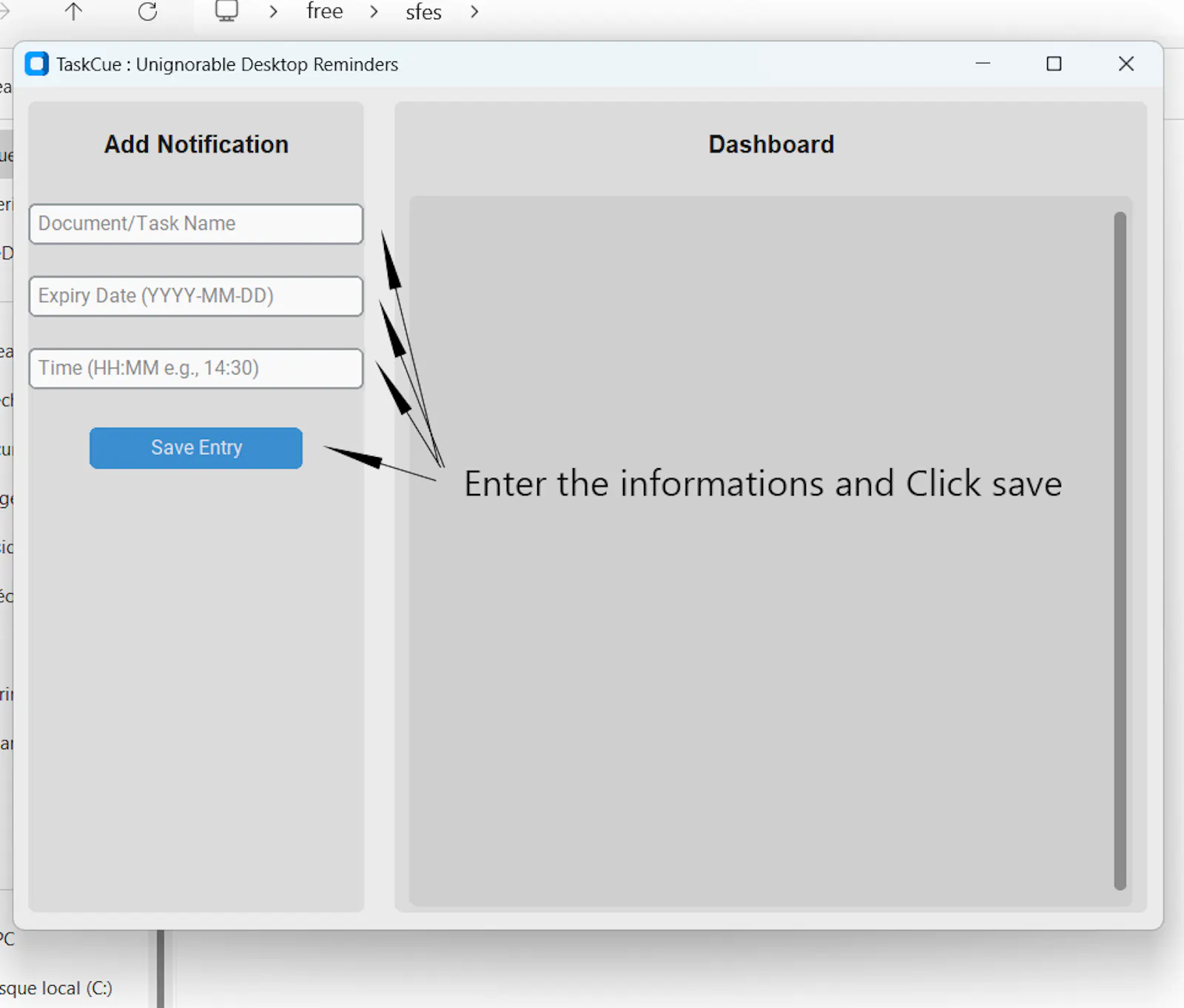 TaskCue: Unignorable Desktop Reminders screenshot 6