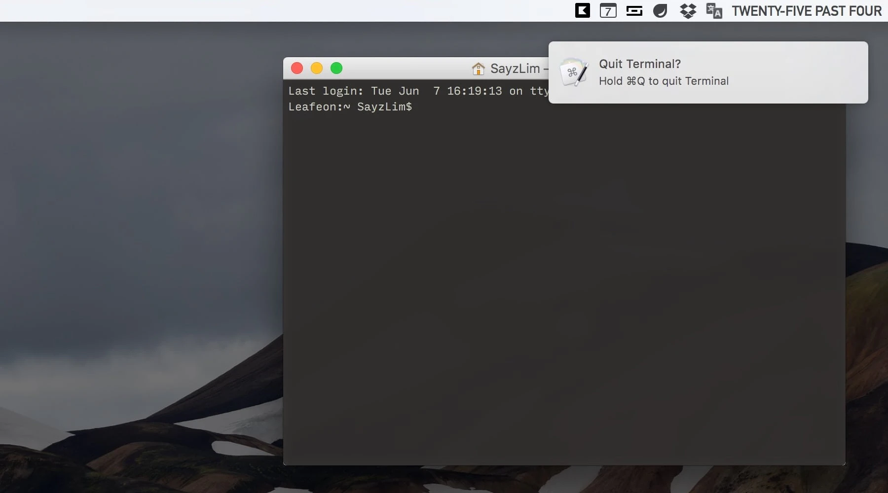 Warn Before Quitting Macro