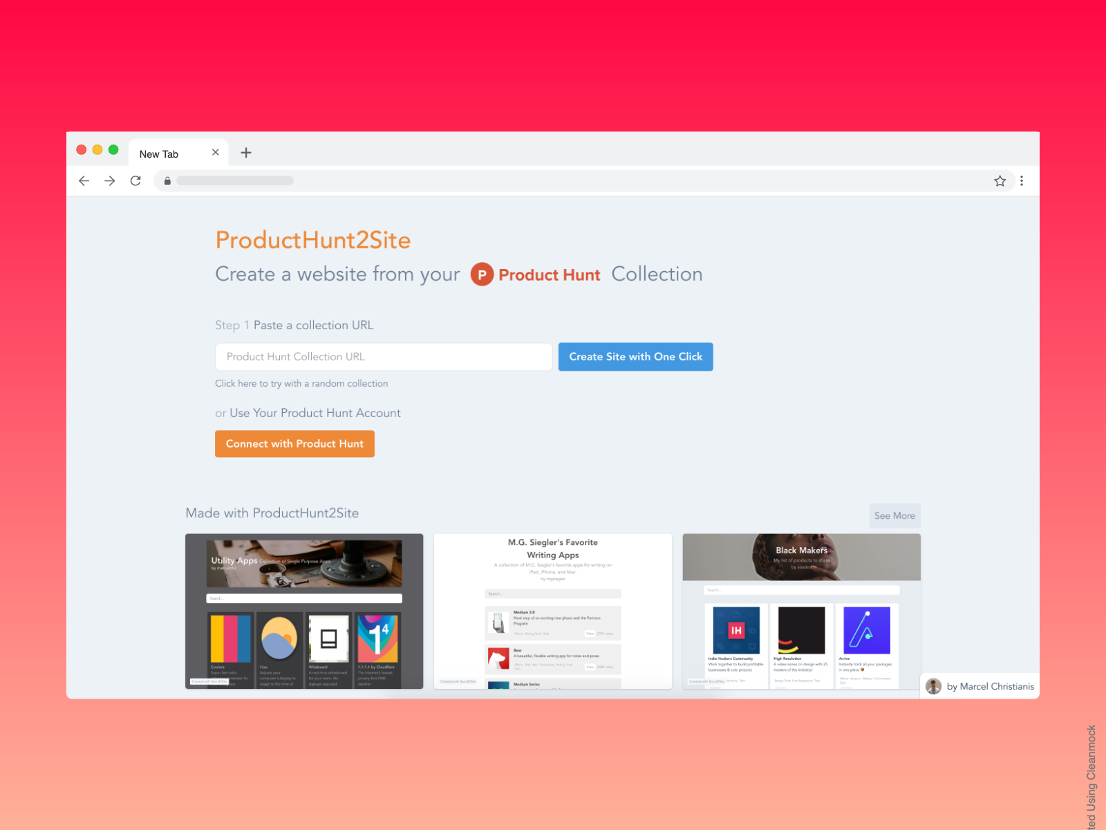 Product Hunt 2 Site gallery image