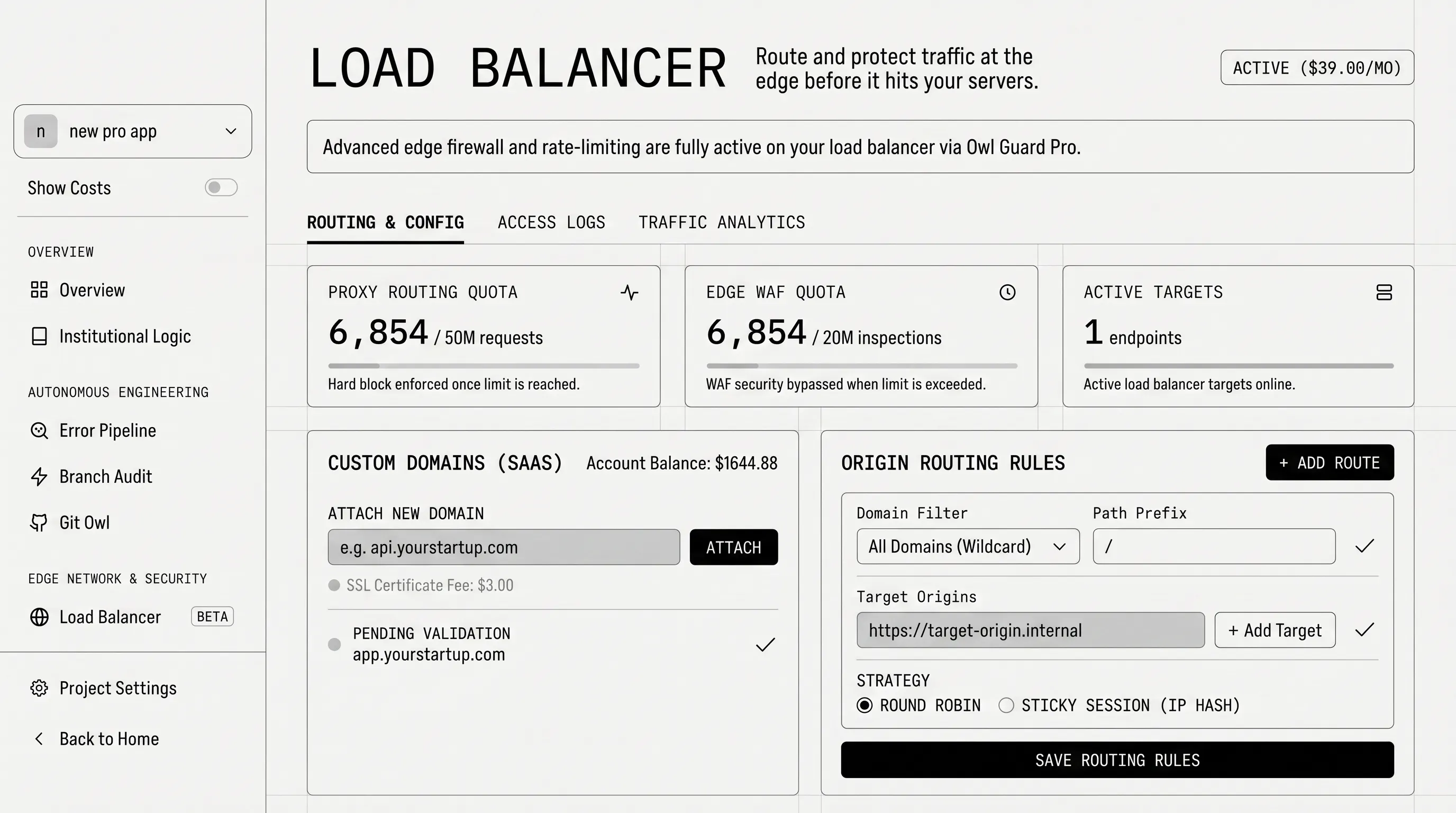 DeployOwl Managed Edge Load Balancer gallery image