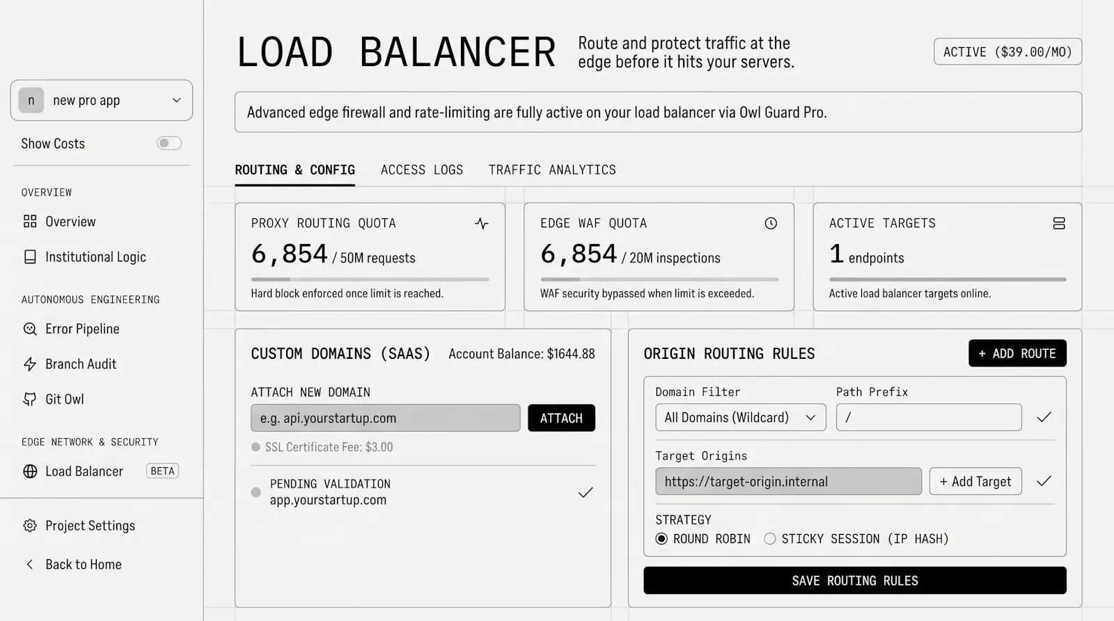 DeployOwl Managed Edge Load Balancer screenshot 3