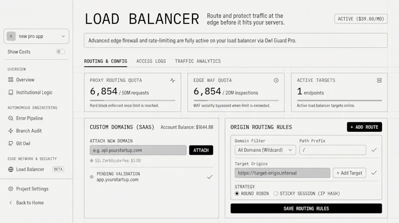DeployOwl Managed Edge Load Balancer screenshot 3