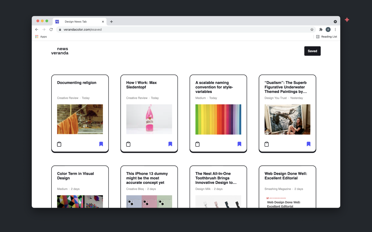 Design News Tab for Chrome gallery image
