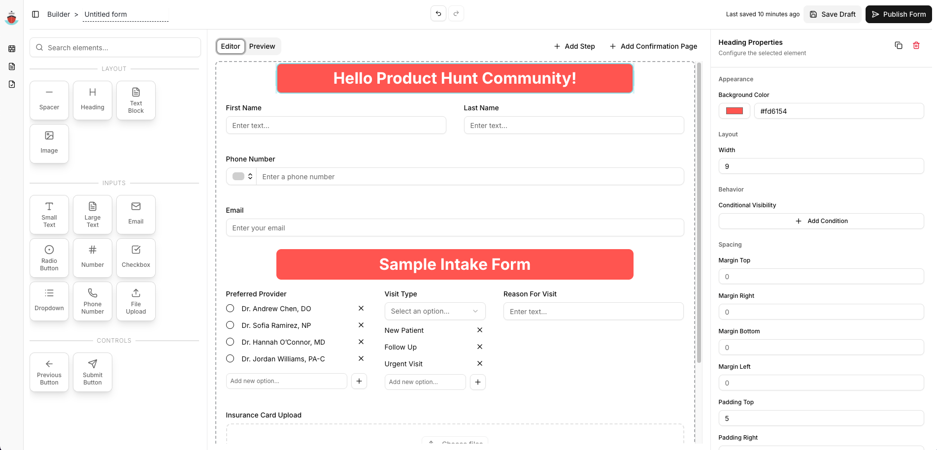 Form Vessel - Main product screenshot demonstrating key features and user interface