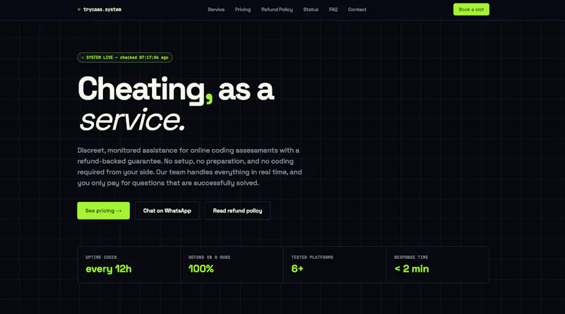 Trycaas screenshot 1