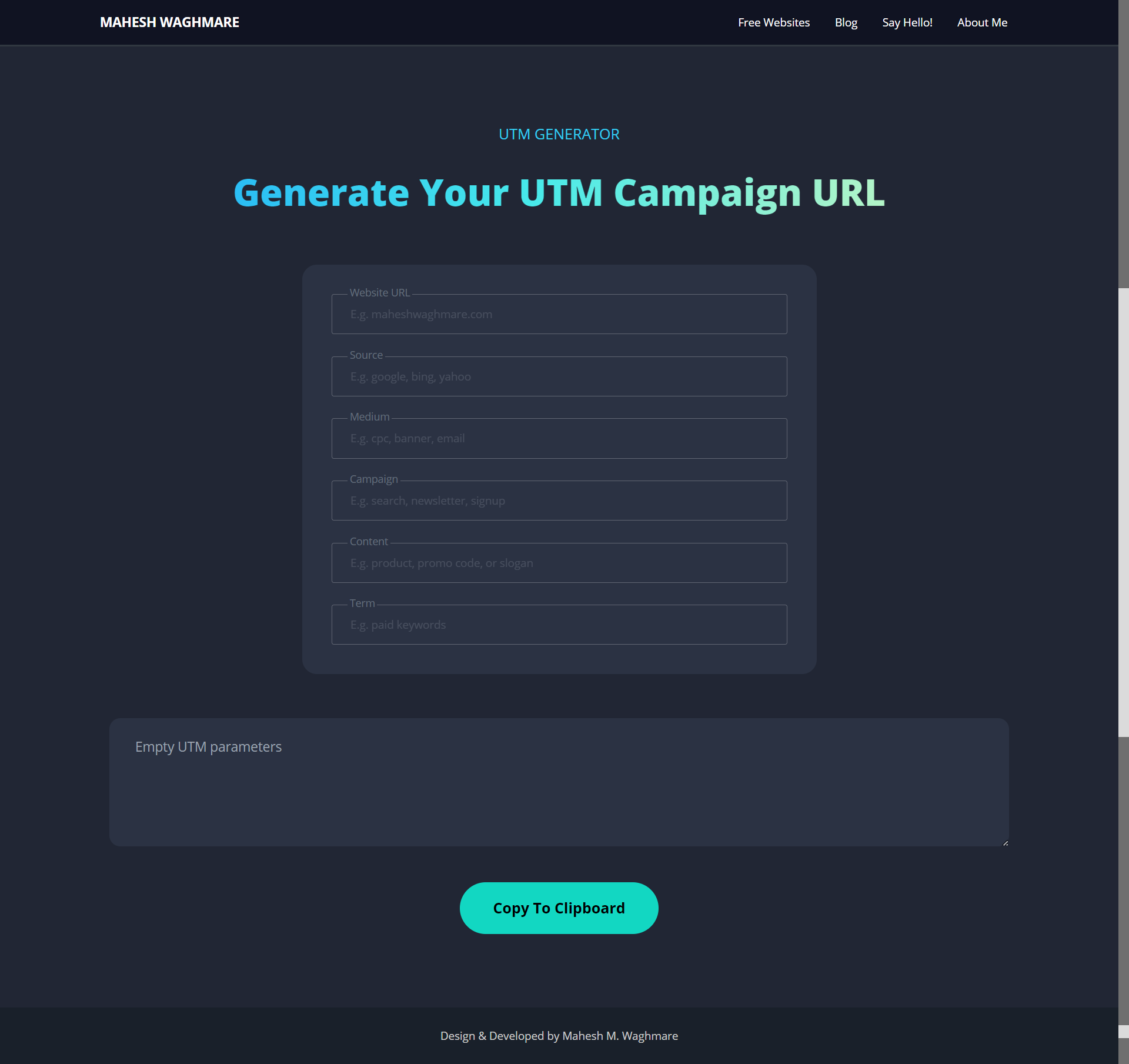 وسائط مولد SEO UTM مجاني - قم بإنشاء عنوان UTM للحملة الخاصة بك لمشروعك التالي 🚀 1