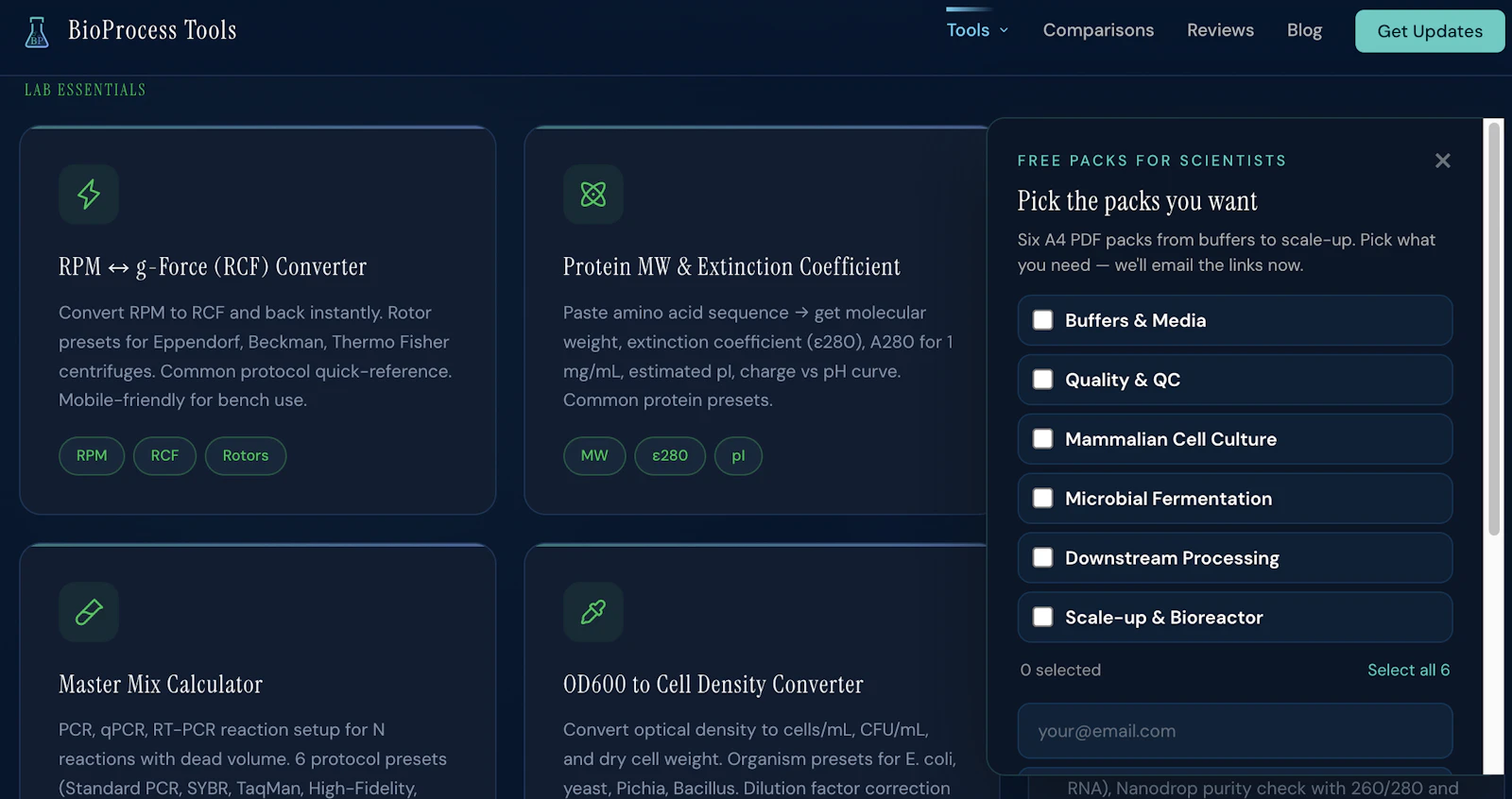 Free Bioprocess & Cell Culture Tools screenshot 3