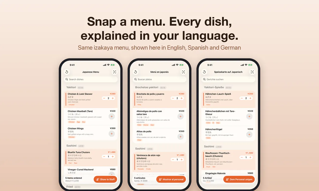 Menu Translator gallery image