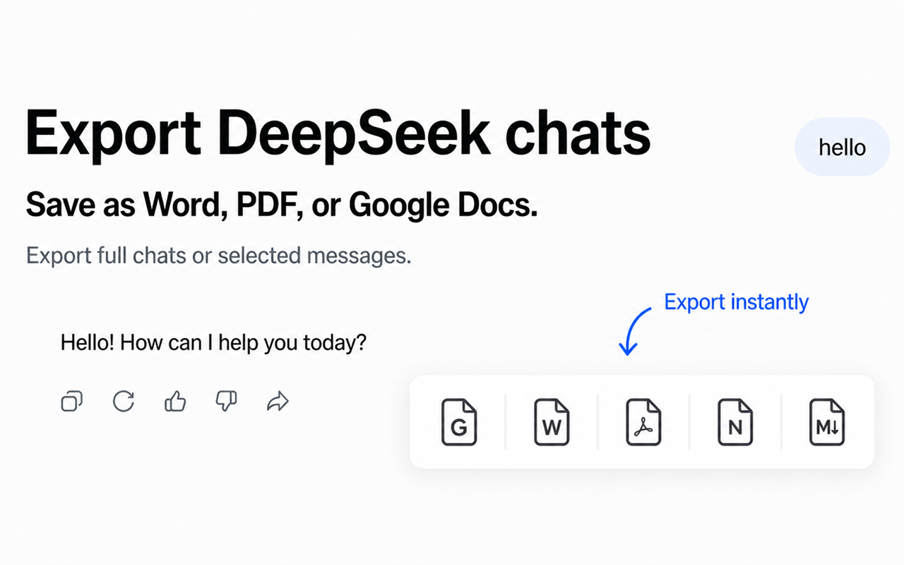 Chat Exporter for DeepSeek gallery image