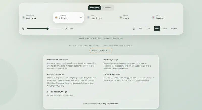Loamnote screenshot 3