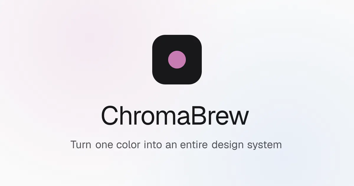 ChromaBrew — Free Design System Tool screenshot