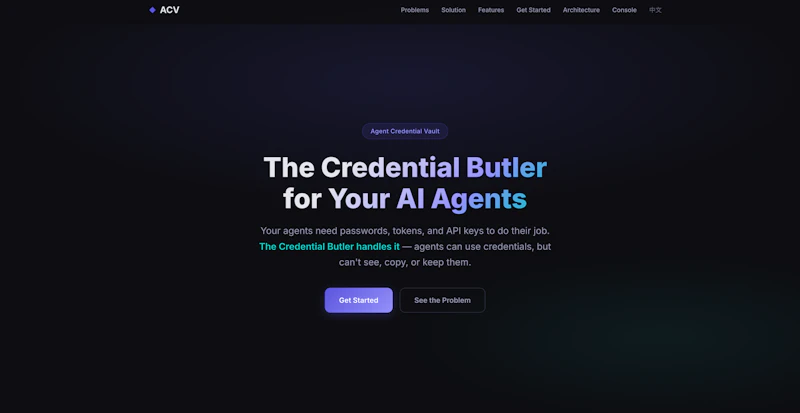 Agent Credential Vault screenshot 1