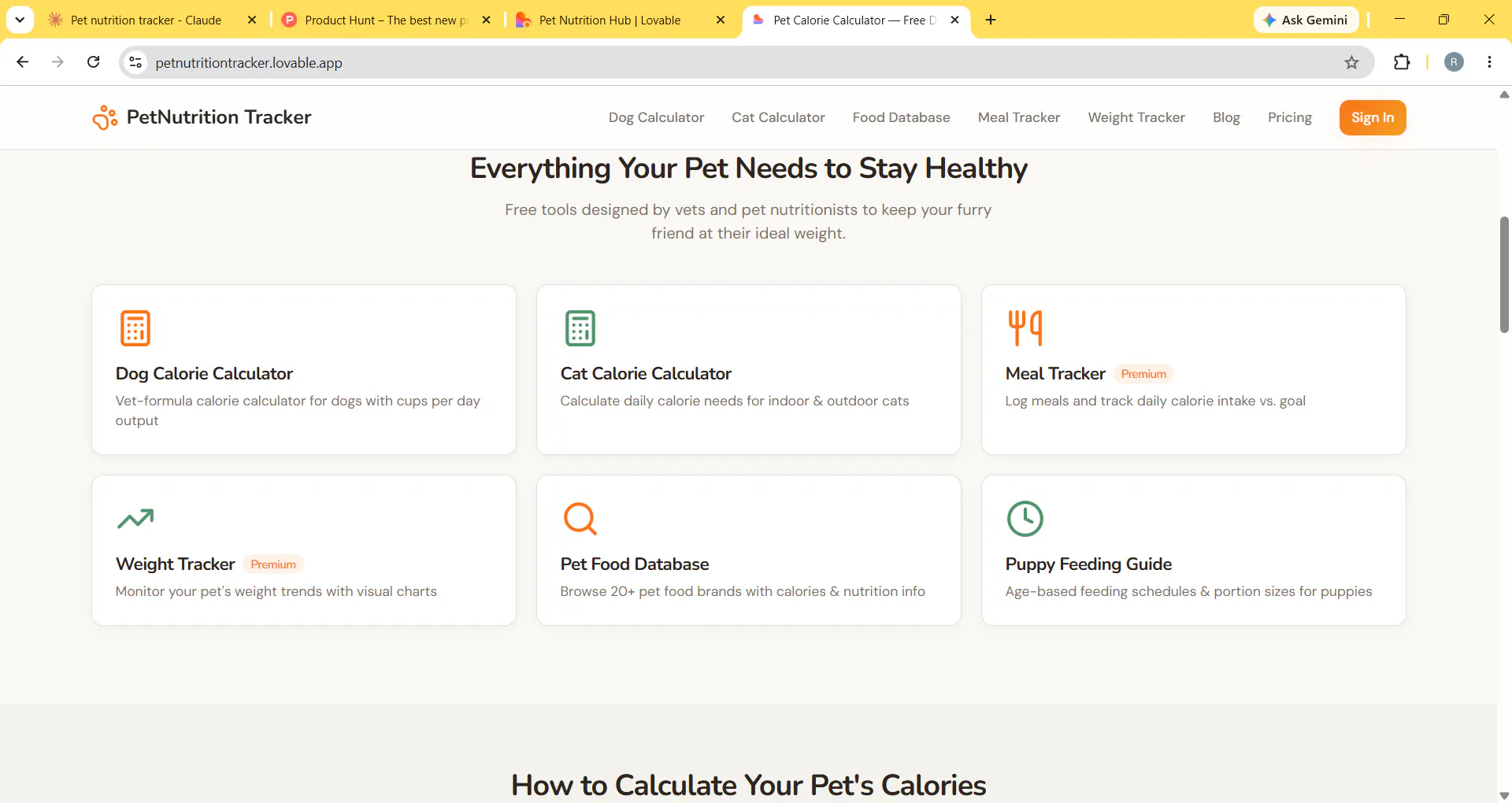 Pet Calorie Calculator gallery image