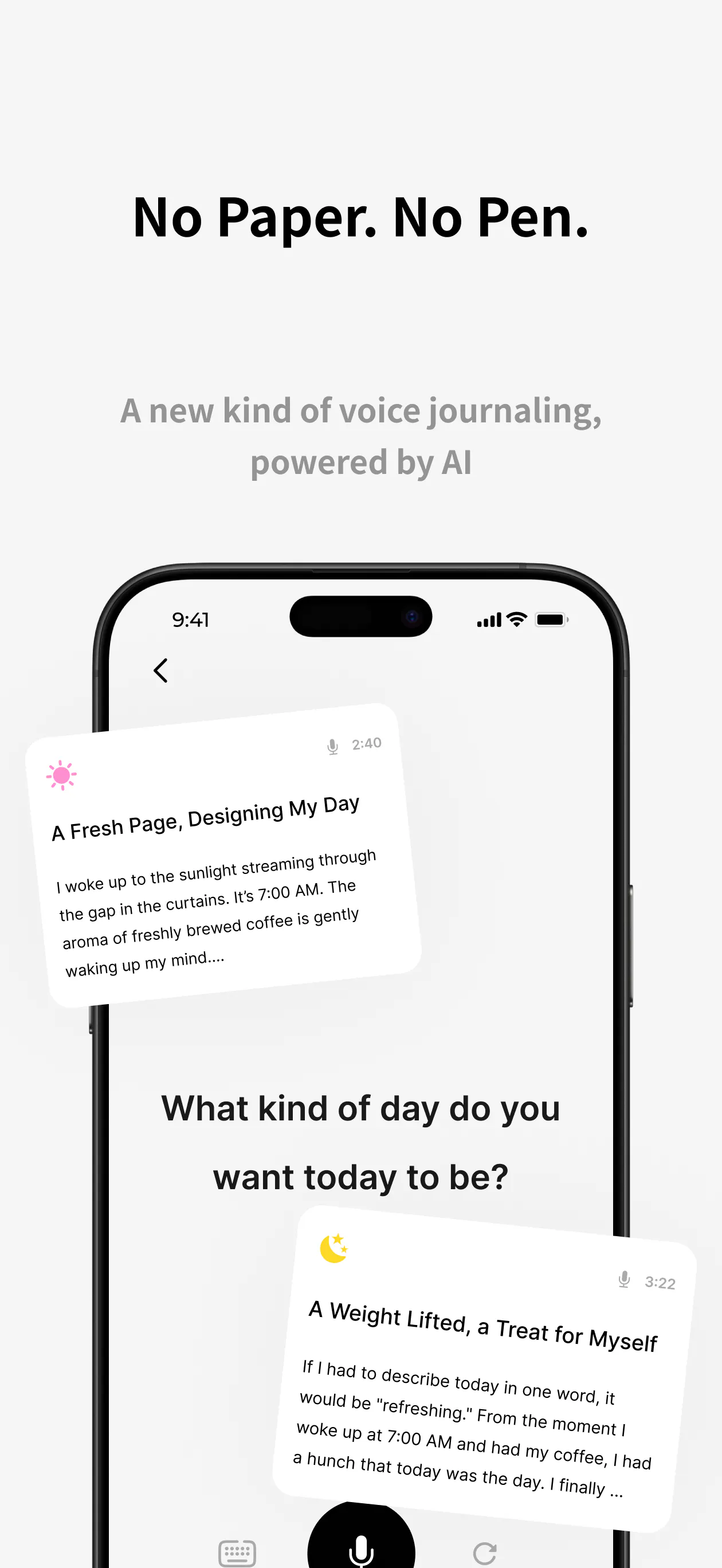 Banner del producto Day1 - Voice Journal