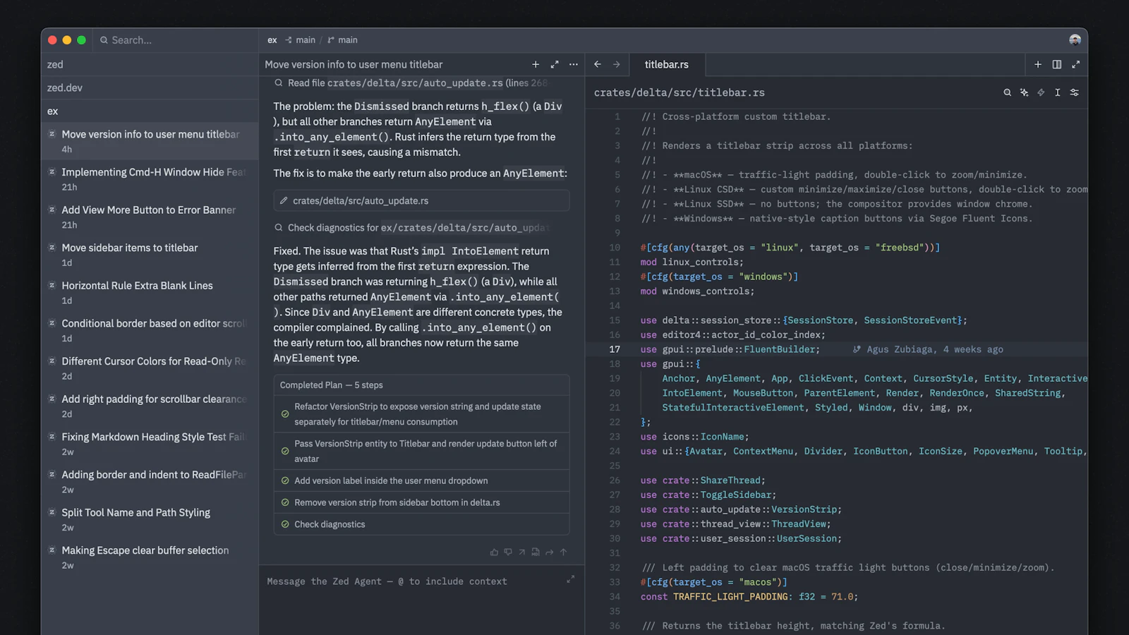 Zed 1.0 screenshot 3