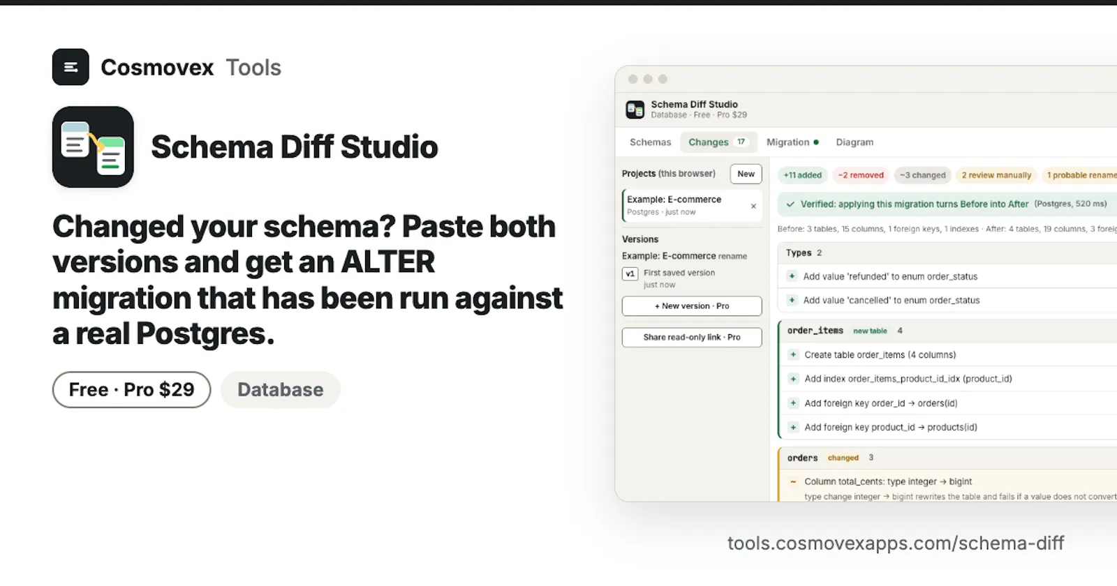 Schema Diff Studio screenshot 1