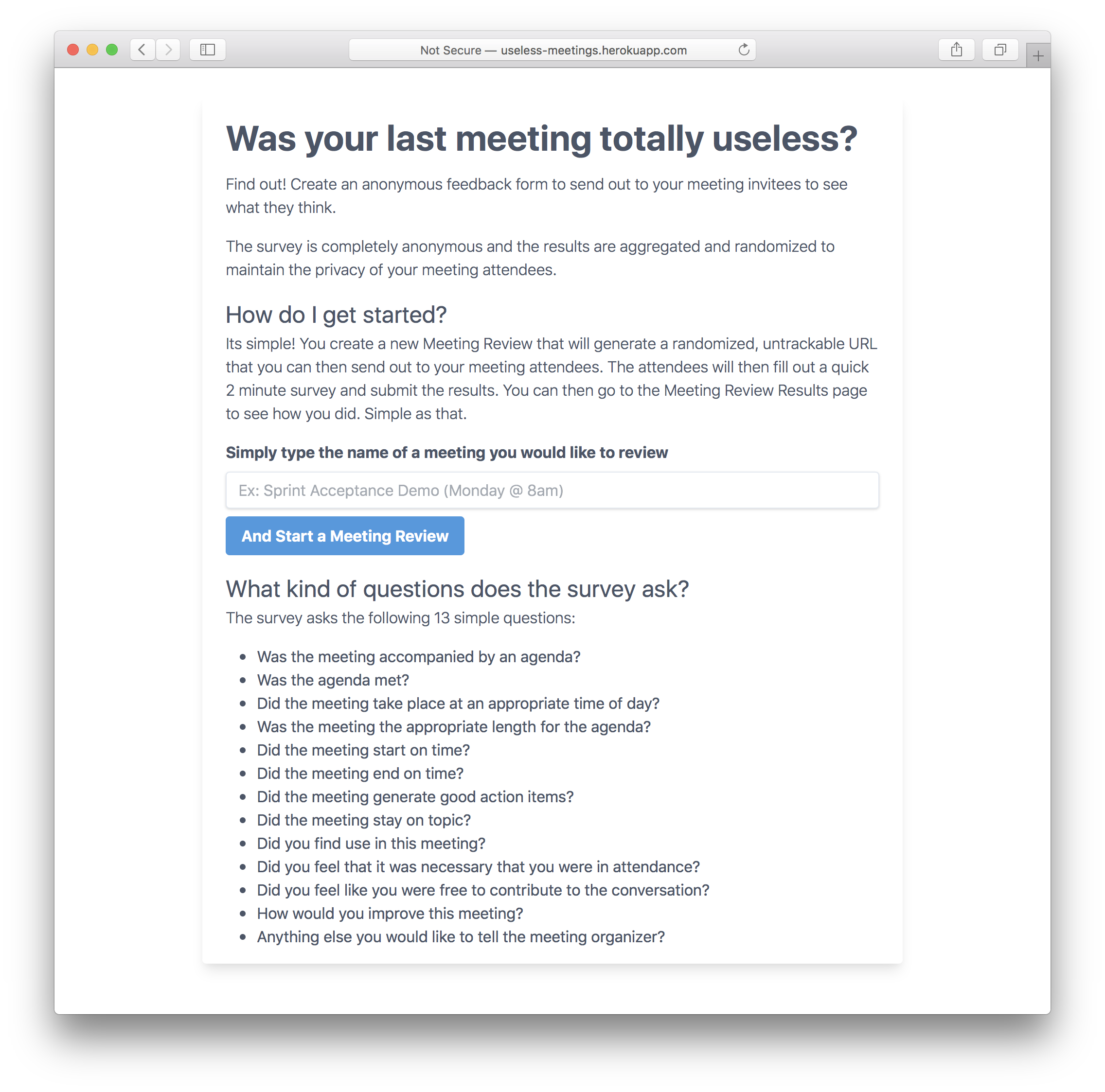 UselessMeetings gallery image