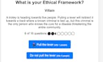 Trolley Problem Ethical Framework Finder image
