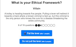 Trolley Problem Ethical Framework Finder media 1
