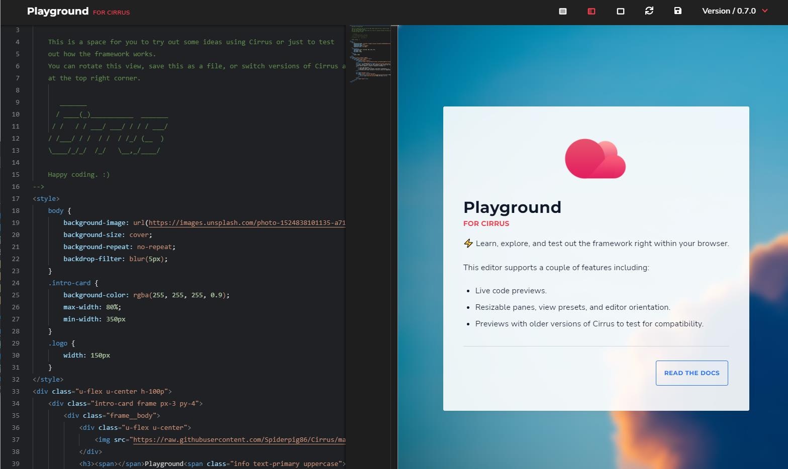 Cirrus v0.7 gallery image