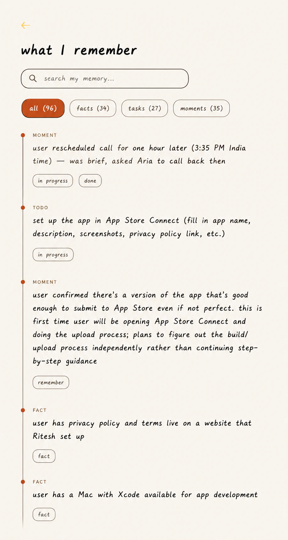 Aria screenshot 2