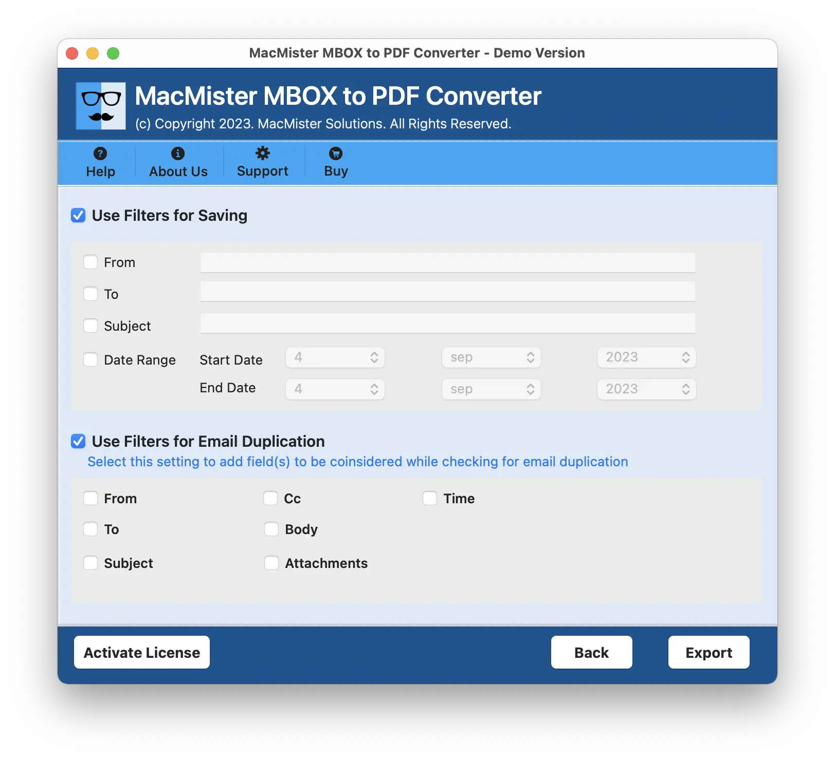 Média Macmister Mbox à PDF Converter Mac 5