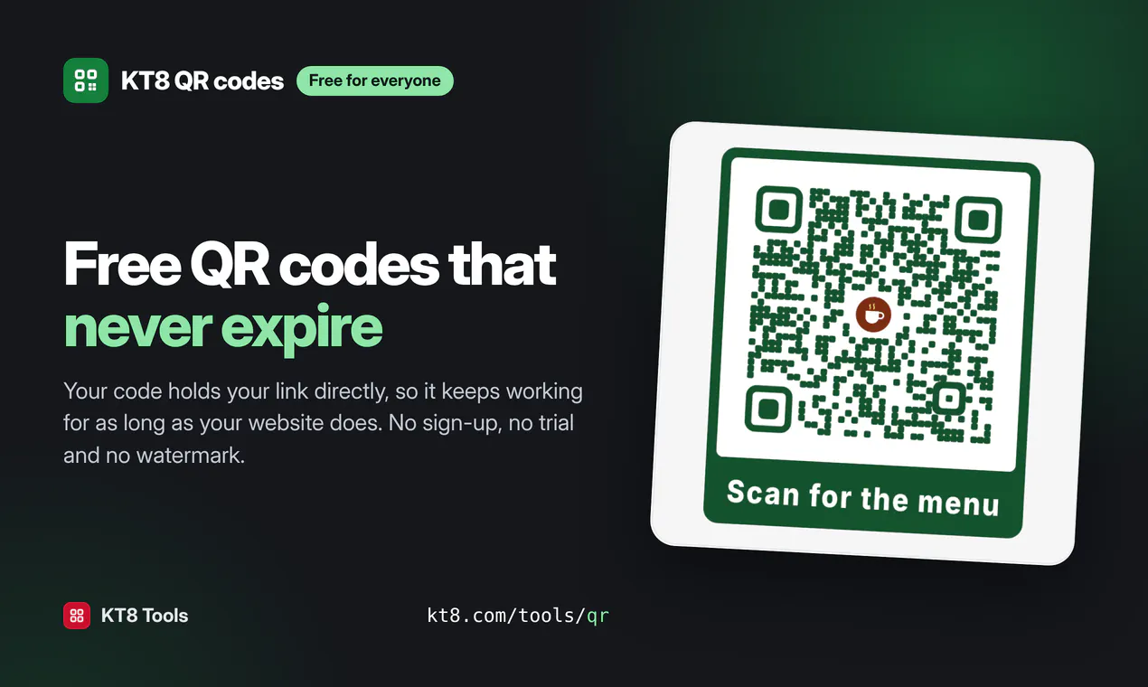 KT8 QR codes gallery image