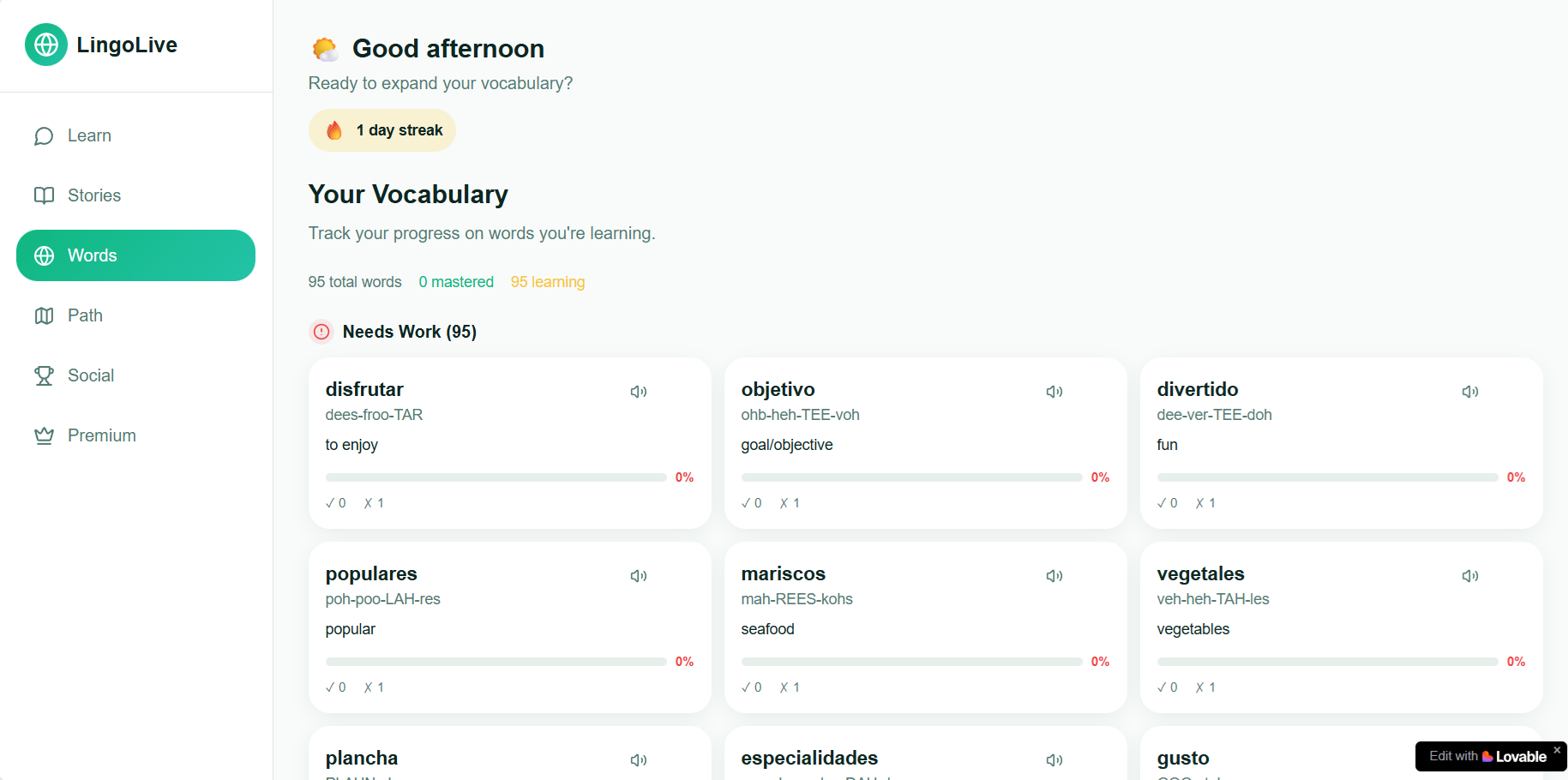 LingoLive - Screenshot 3 showing product features and functionality