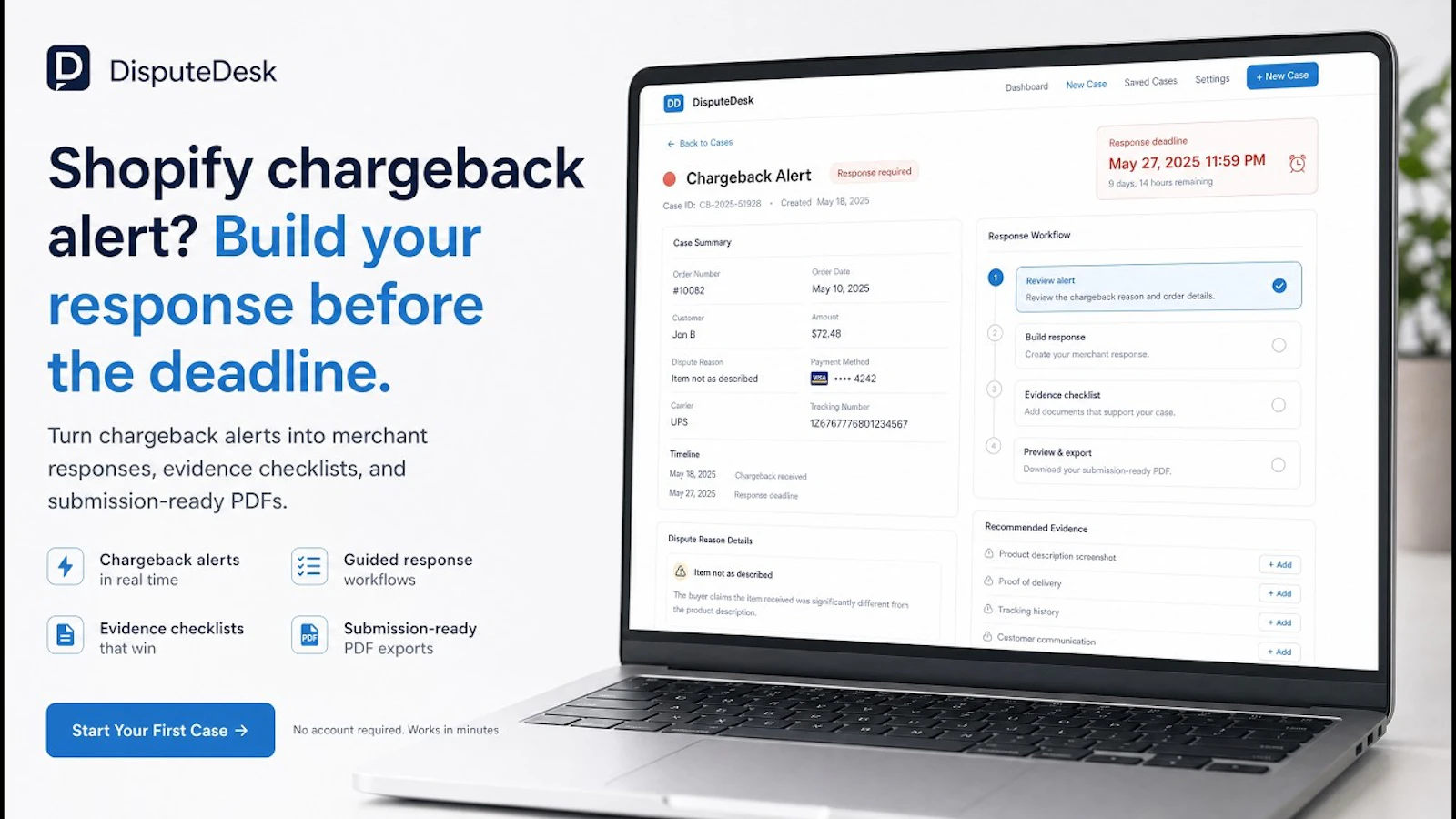 DisputeDesk screenshot 1 (video preview)