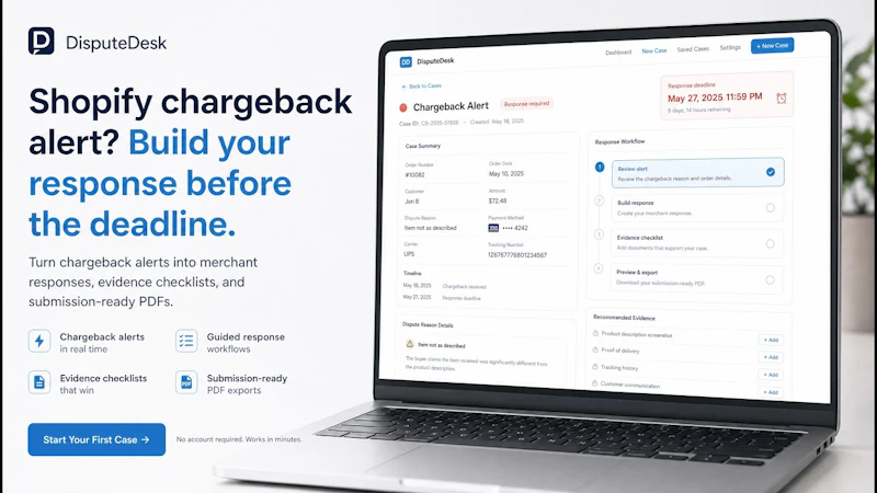 DisputeDesk screenshot 1 (video preview)