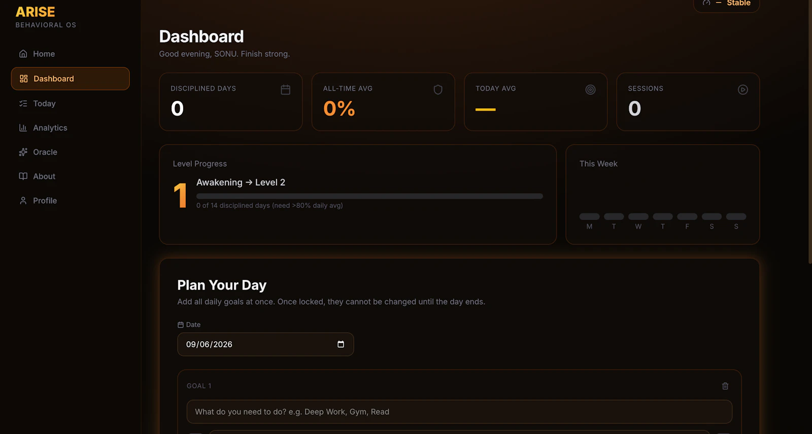 ARISE — Behavioral Operating System screenshot 2