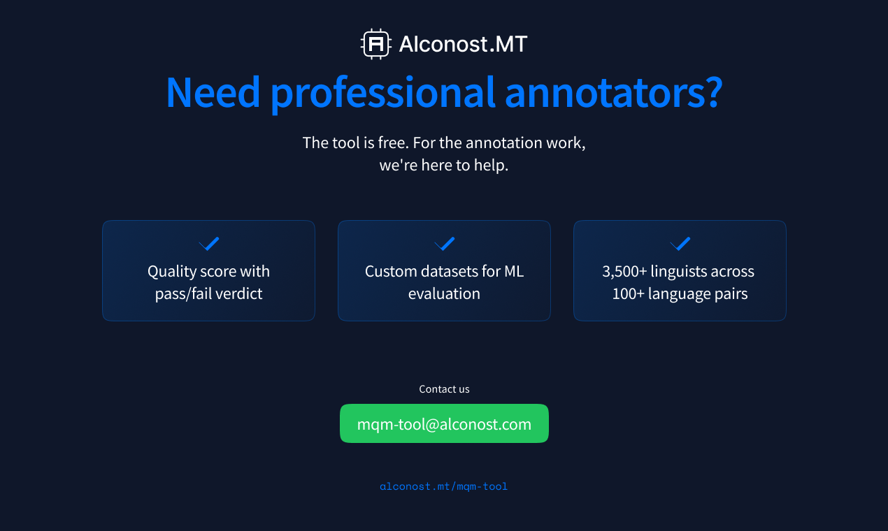 Alconost MQM Annotation Tool gallery image
