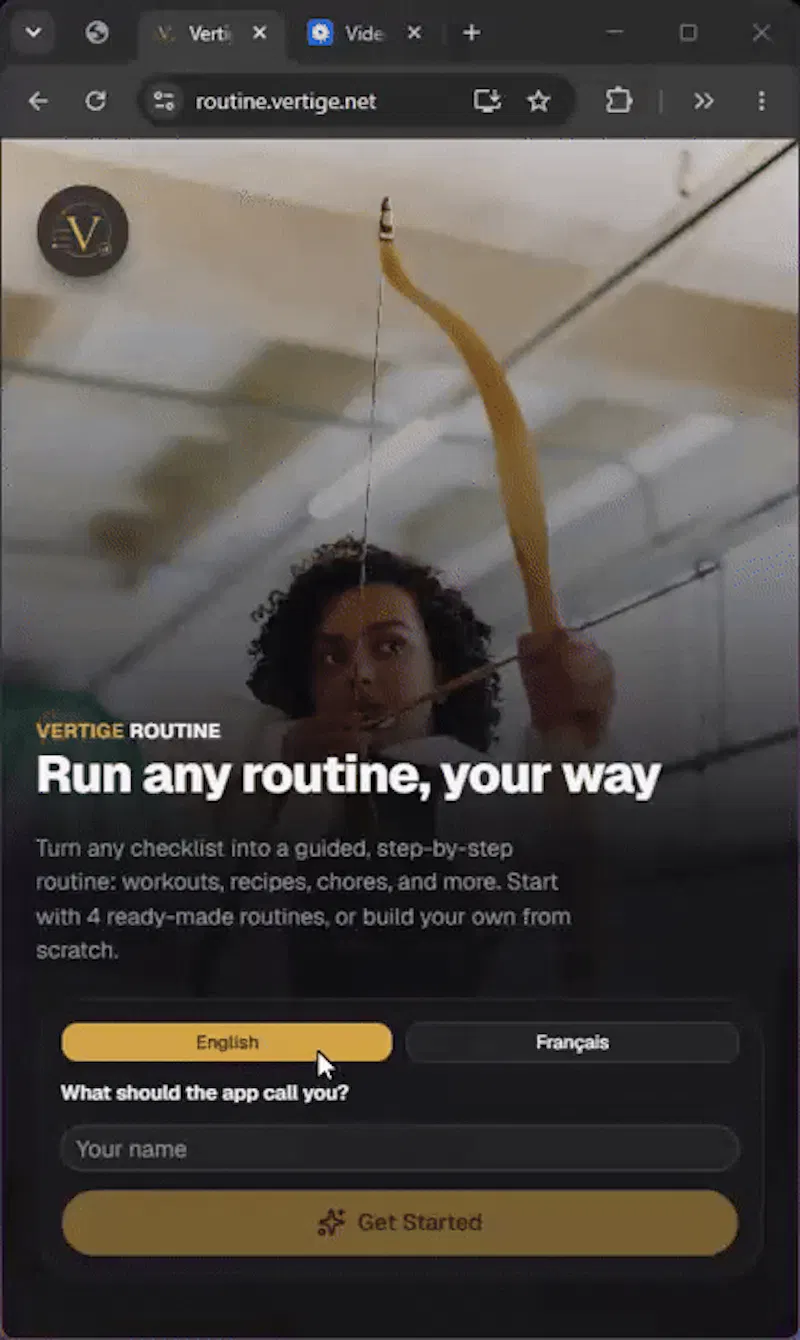 Vertige Routine screenshot 1 (video preview)