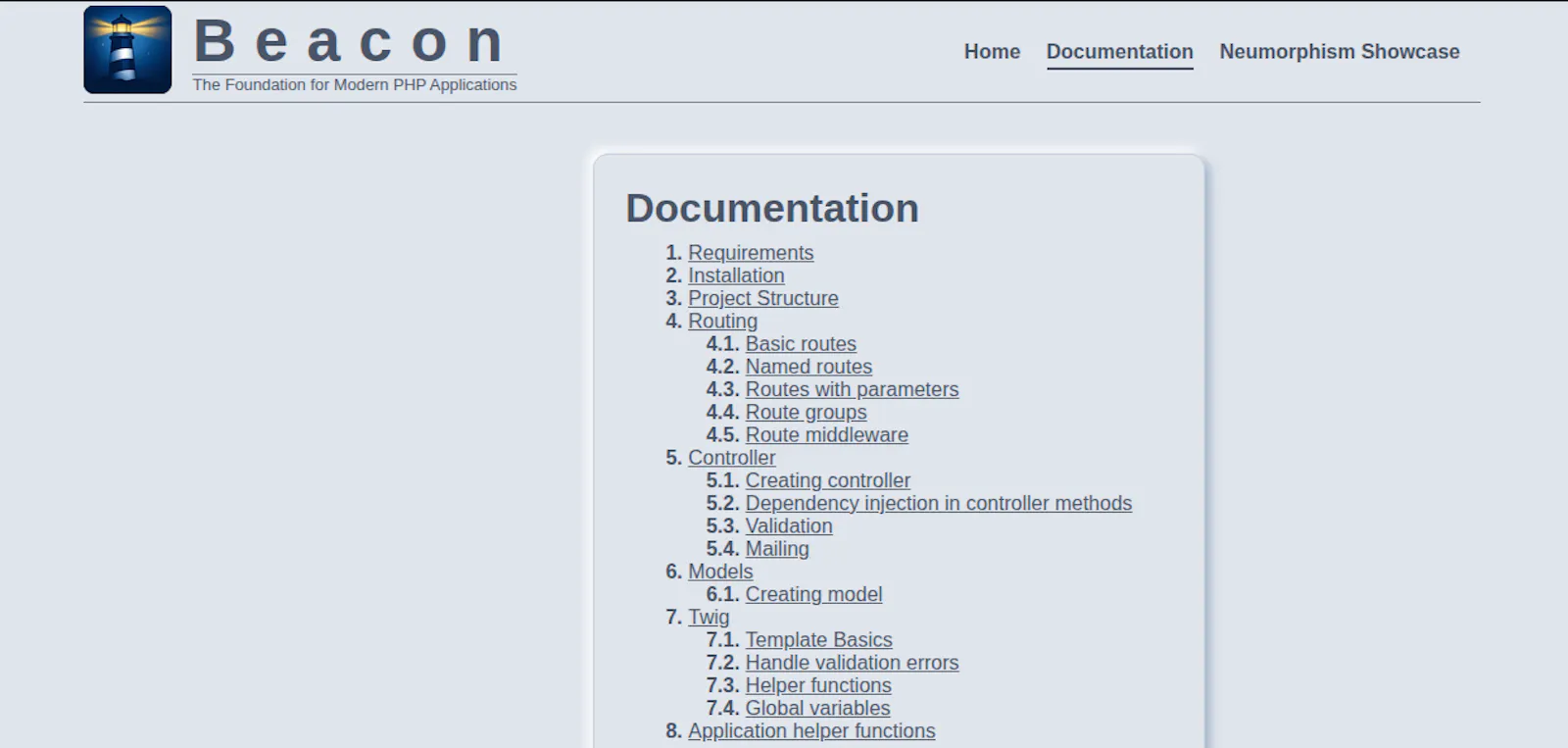 Beacon PHP screenshot 2