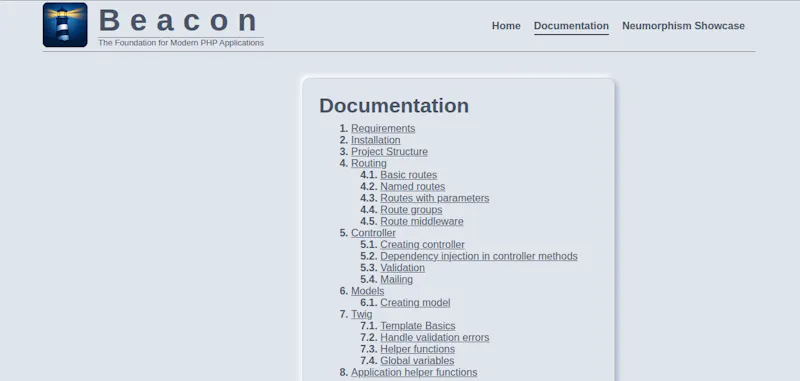Beacon PHP screenshot 2