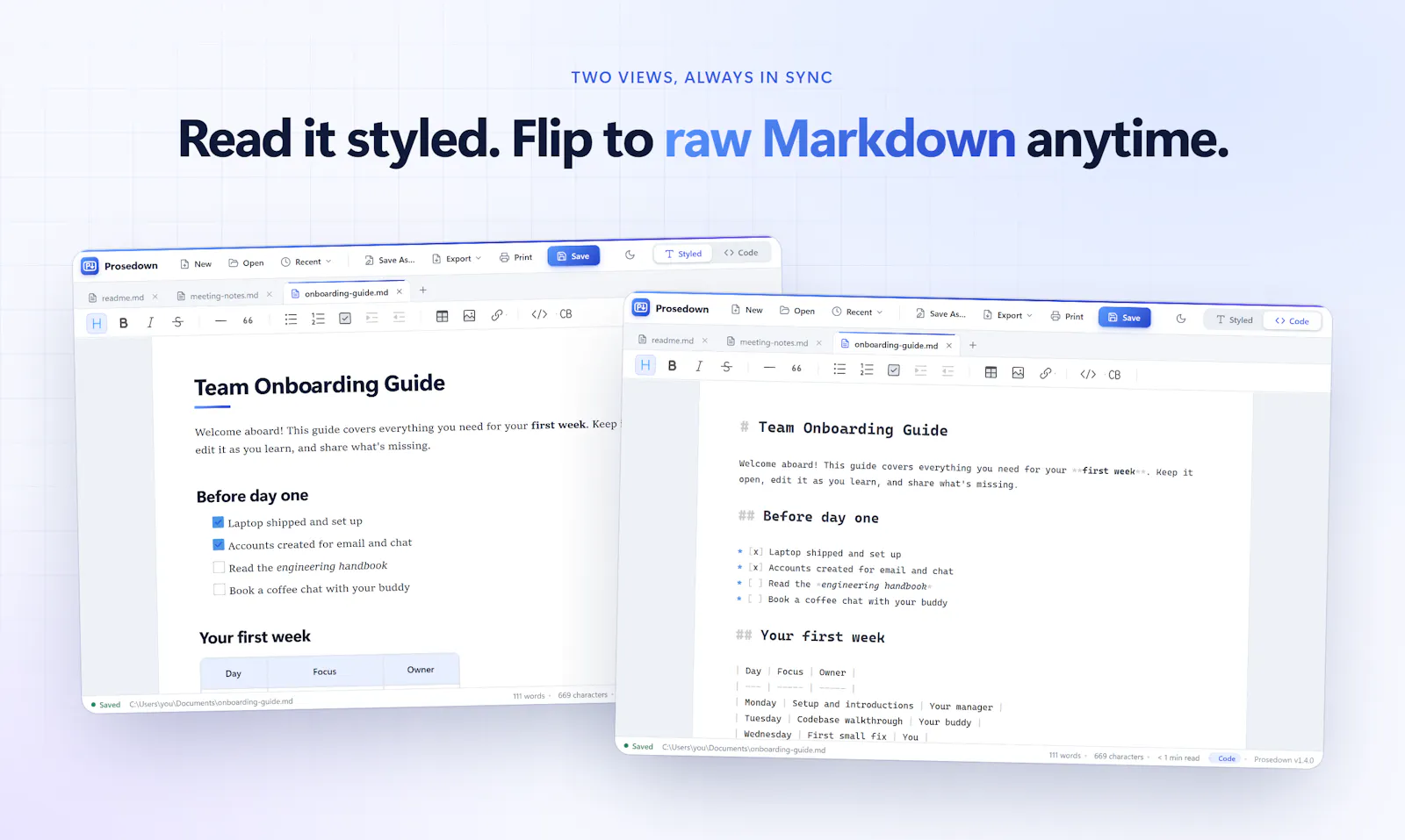 A Markdown editor without the bloat screenshot 2