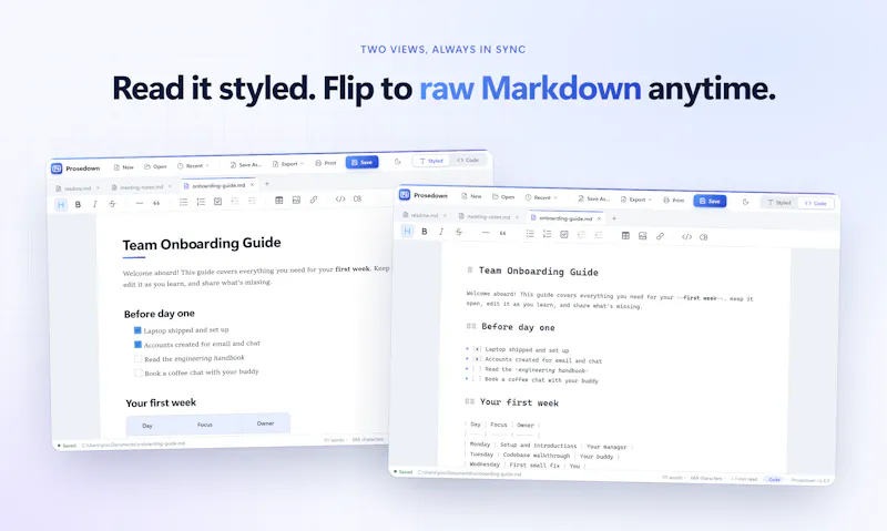 A Markdown editor without the bloat screenshot 2