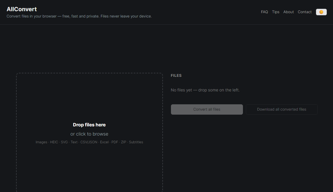 AllConvert — Free Online File Converter gallery image