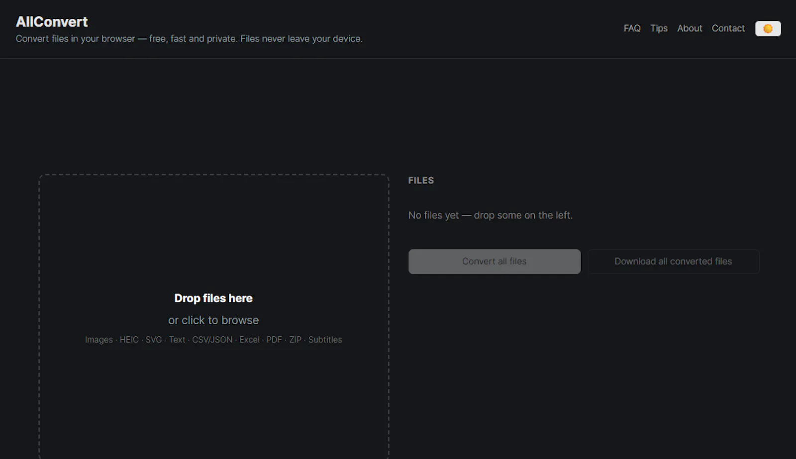 AllConvert — Free Online File Converter screenshot 1