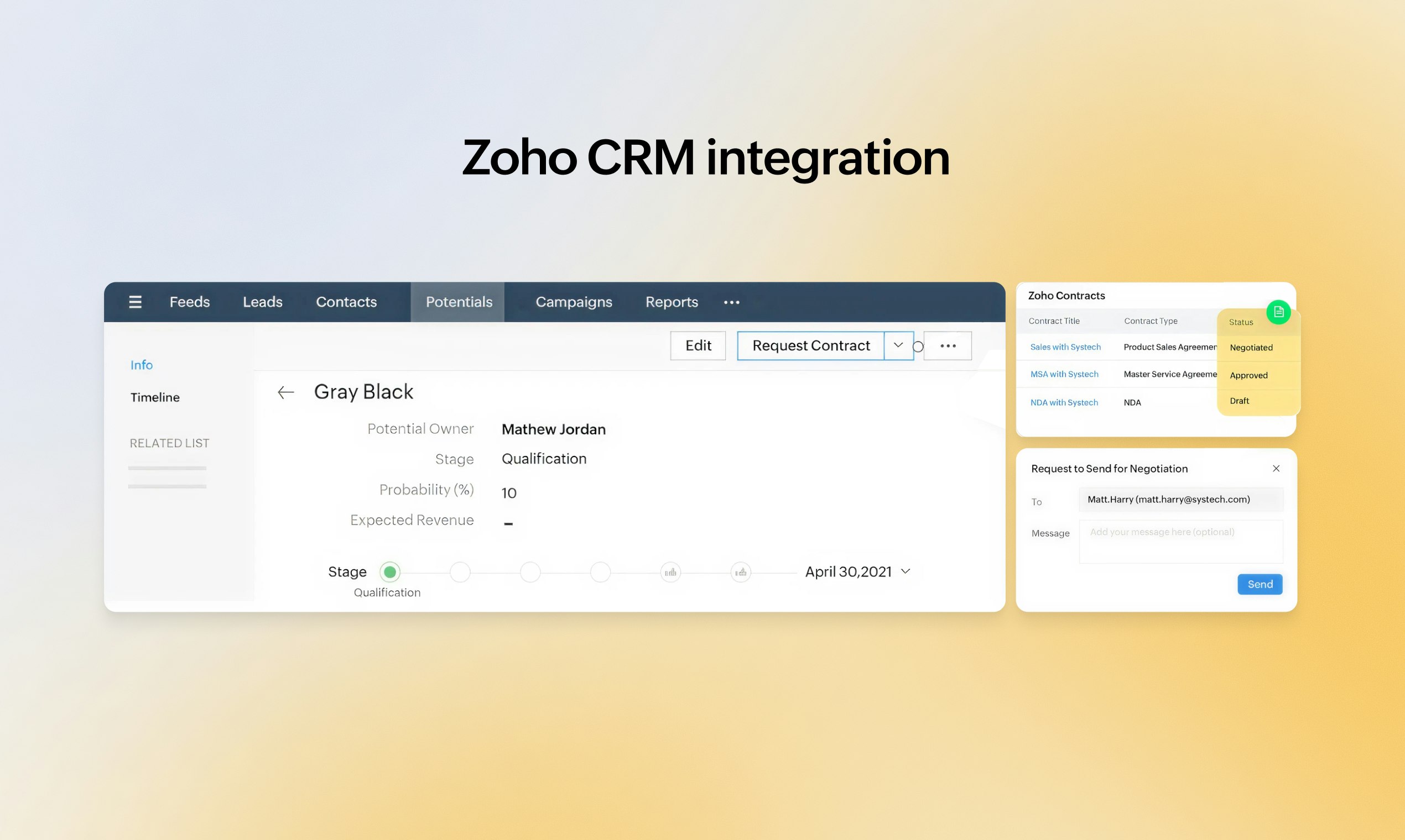 Média Contractes Zoho - CLM de nouvelle génération pour les équipes en pleine croissance!Plus de chaos contractant. 10