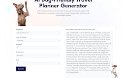 AI Dog-Friendly Travel Planner Generator media 2