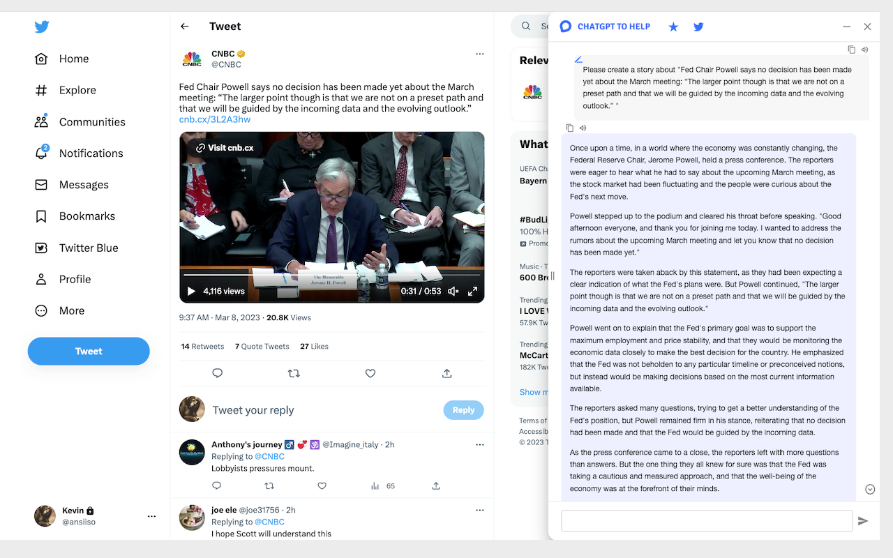 ChatGPT2Help Chrome Extension