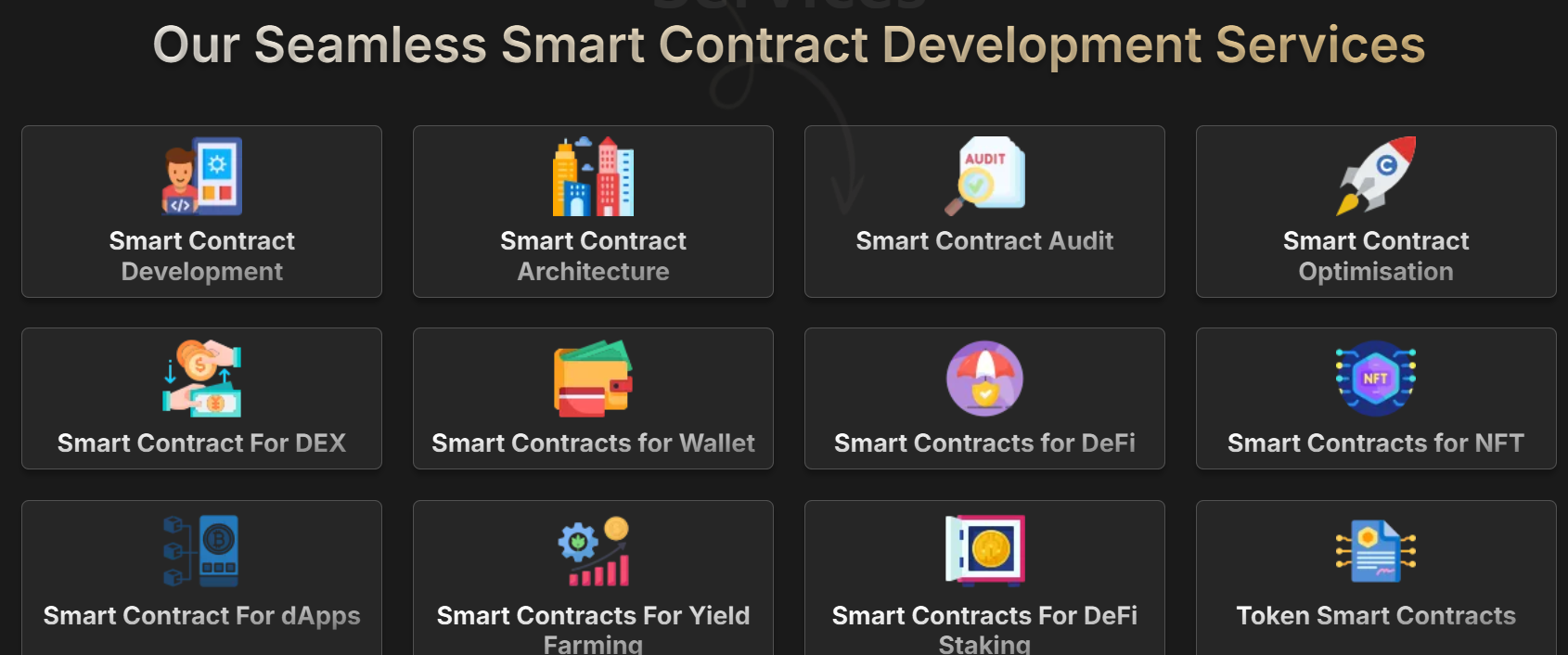 Smart Contract Development - Screenshot 2 showing product features and functionality