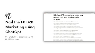 100 ChatGPT B2B FB Prompts Pack gallery image