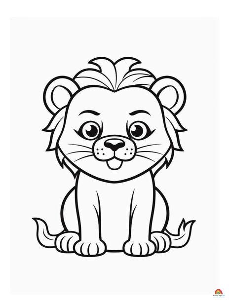 Páginas para colorear de animales para niños media 1